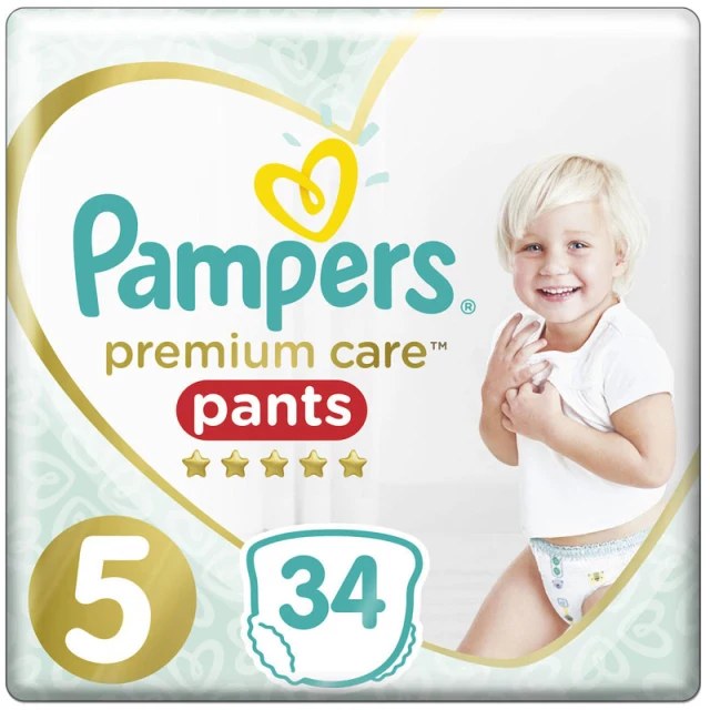 Pampers Premium Care Pants Μέγεθος 5 (12-17Kg) 34 Πάνες-Βρακάκι product photo