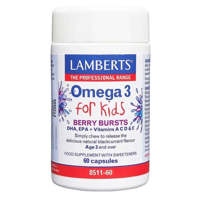 Lamberts Omega 3 for Kids Berry Bursts 60caps product photo